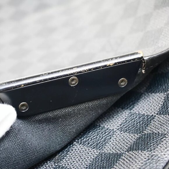 LOUIS VUITTON Daniel MM Shoulder Bag Damier Graphite Leather BK N58029 89FA587 - Picture 15 of 16